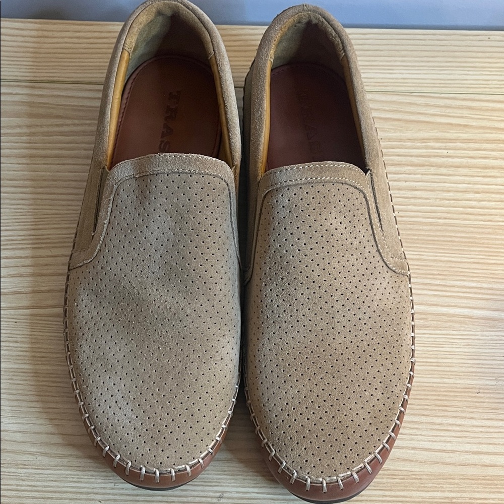 Trask Men's Suede Slip-On Loafers in Beige